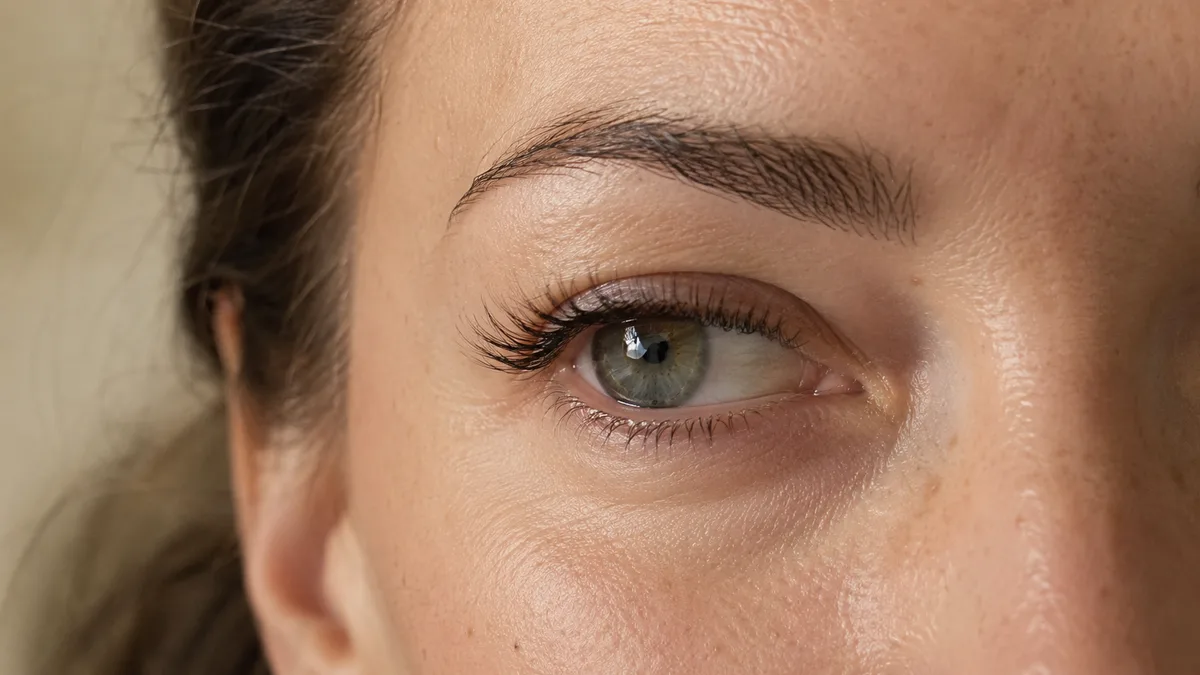 Gros plan d'un œil aux extensions de cils naturelles — regard sublimé chez LabCils Aix-en-Provence