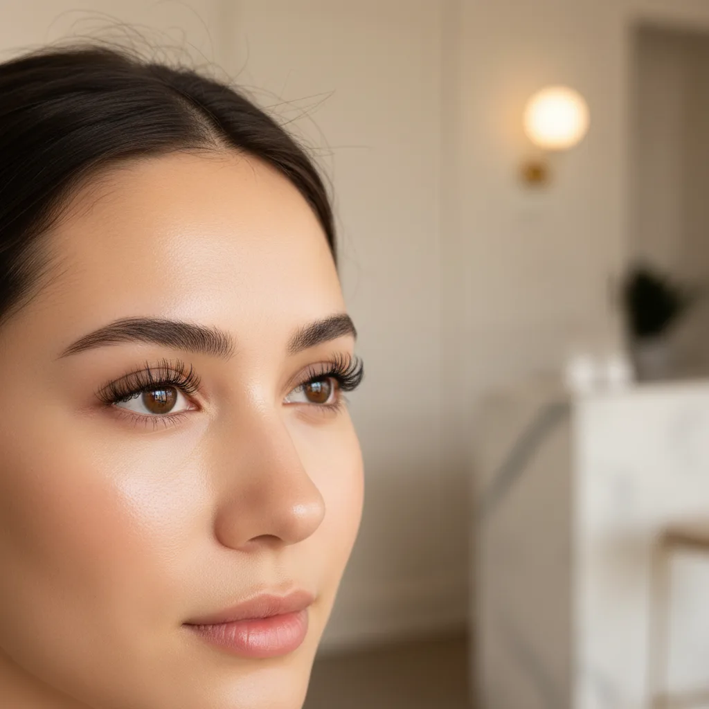Résultat d'un lash lift coréen K-beauty — cils naturels sublimés chez LabCils Aix-en-Provence